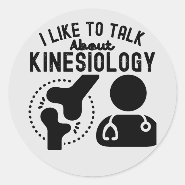 Adesivo Eu Gosto De Falar Sobre Kinesiologia (Frente)