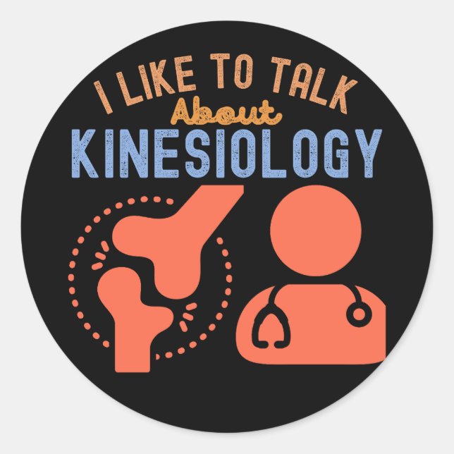 Adesivo Eu Gosto De Falar Sobre Kinesiologia (Frente)