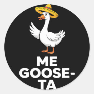 Adesivo Eu gosto de ganso engraçado chapéu de ganso dizend