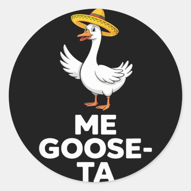 Adesivo Eu gosto de ganso engraçado chapéu de ganso dizend (Frente)