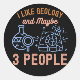 Adesivo Eu Gosto de Geologia e Talvez 3 Pessoas