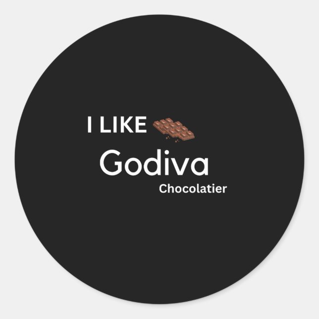 Adesivo Eu gosto de godiva (Frente)