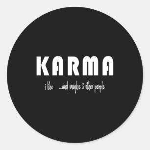 Adesivo Eu Gosto De Karma E Talvez Mais 3 Pessoas.