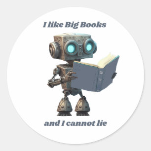 Adesivo Eu Gosto de Livros Grandes e Não Posso Mentir