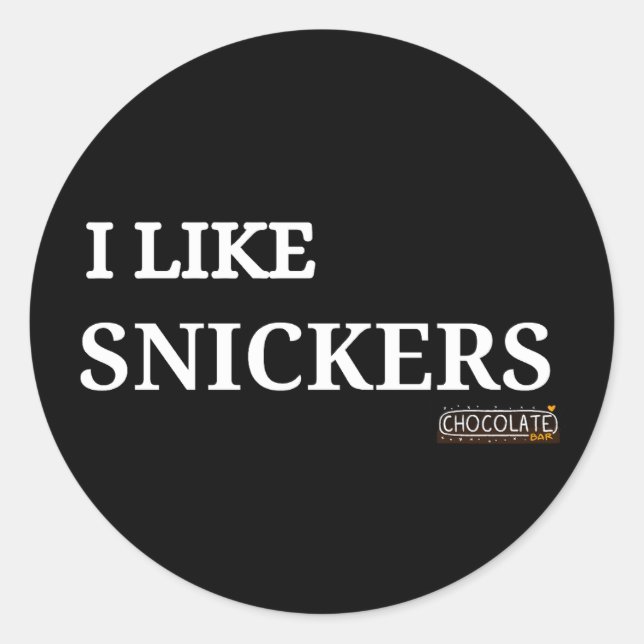 Adesivo eu gosto de snickers (Frente)