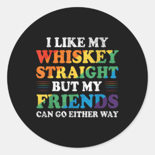 Adesivo Eu Gosto Do Meu Hetero Whiskey Mas Meus Amigos Eng