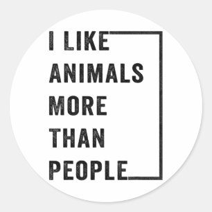 Adesivo Eu Gosto Mais De Animais Do Que De Pessoas 2