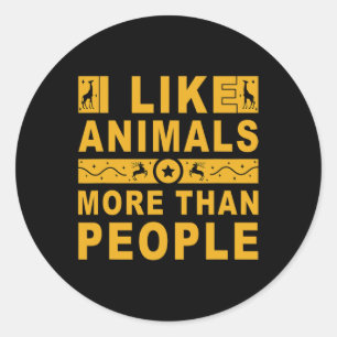 Adesivo Eu Gosto Mais De Animais Do Que De Pessoas 3