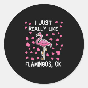 Adesivo Eu Gosto Muito De Flamingos, Ok Flamingo Lover