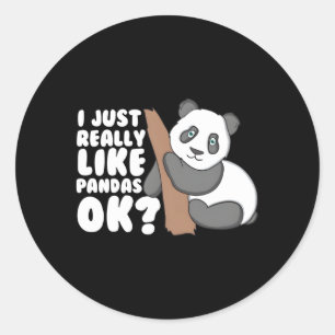 Adesivo Eu Gosto Muito De Pandas Ok Panda