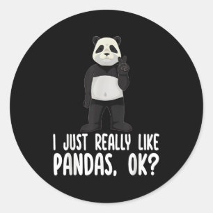 Adesivo Eu Gosto Muito De Pandas Ok Panda