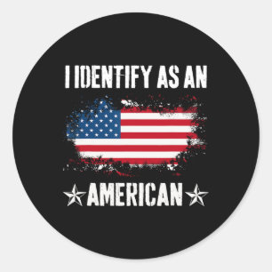 Adesivo Eu Identifico Como Um Bandeira Americano Orgulhoso