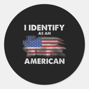 Adesivo Eu Identifico Como Uma Política Americana Que Sina