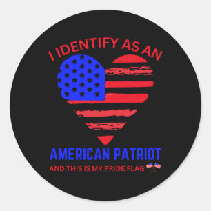 Adesivo Eu Identifico-Me Como Patriota Americano E Este É