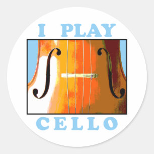 Adesivo Eu jogo o violoncelo