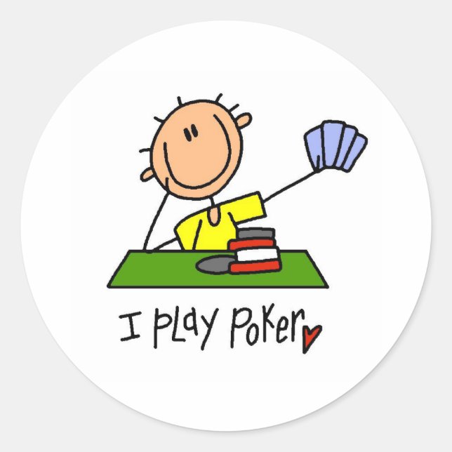 Adesivo Eu jogo pôquer (Frente)