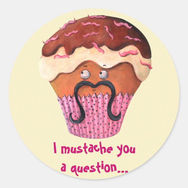 Adesivo Eu lhe dou um Cupcake de pergunta (Frente)