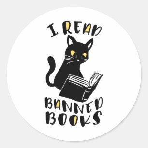 Adesivo Eu li livros proibidos Cat