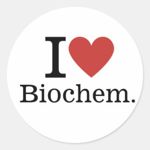 Adesivo Eu ❤️ "Love Biochem" para Estudantes/Faculdade