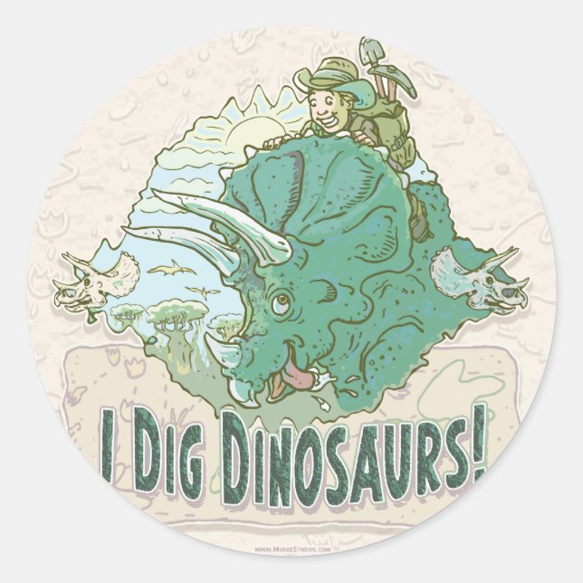 Adesivo Eu mando dinossauros para caçadores de dinossauros (Frente)