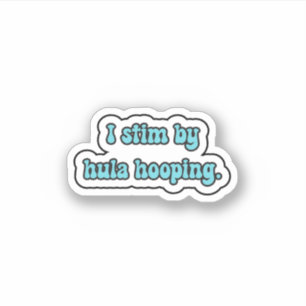 Adesivo Eu mando por Hula, esperando a neurodiversidade az