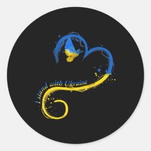 Adesivo Eu mantenho-me junto com a Ucrânia Dove Flag Peace