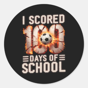 Adesivo Eu Marquei 100 Dias De Futebol Escolar 100º Dia De