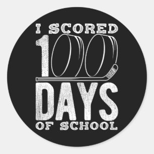 Adesivo Eu Marquei 100 Dias De Hóquei Escolar