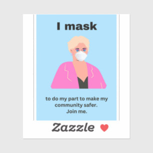 Adesivo Eu mascaro para fazer a minha parte... vinil adesi