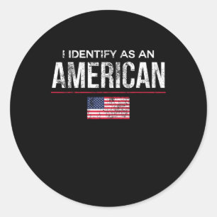 Adesivo Eu Me Identifico Como Um Americano Sem Política de
