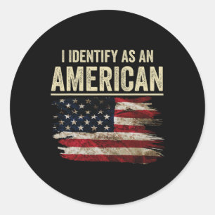 Adesivo Eu Me Identifico Como Uma Bandeira Americana 4 De 
