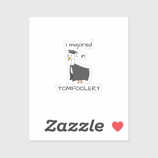 Adesivo Eu me majorei em Goose de Tomtolery (Folha)