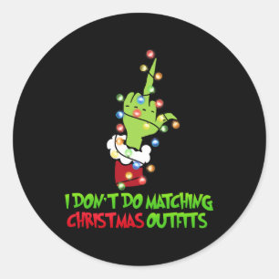 Adesivo Eu não combino as roupas de Natal da família Xmas