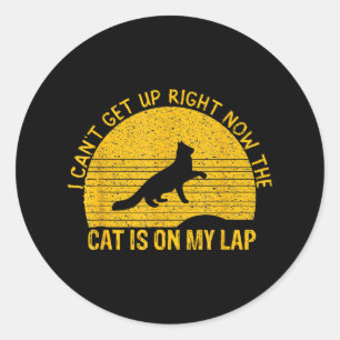 Adesivo Eu não consigo levantar agora que o gato está no m