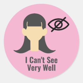Adesivo Eu não consigo ver muito bem