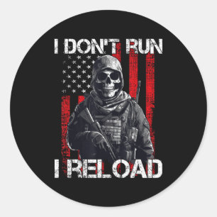 Adesivo Eu Não Corro Eu Recarrego, Bandeira Dos EUA Para U