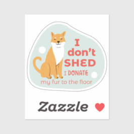 Adesivo Eu não derramei shiba inu aqua red