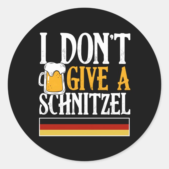 Adesivo Eu Não Dou Um Schnitzel Ger Beer Wurst Oktoberfes (Frente)