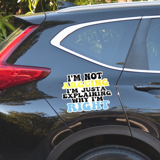 Adesivo Eu não estou discutindo, estou apenas explicando p (Lado do carro)