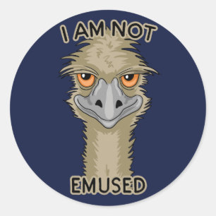 Adesivo Eu Não Estou Embutido Engraçado Emu Pun
