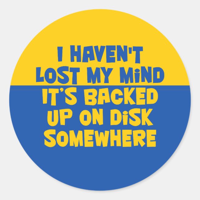 Adesivo Eu não perdi a cabeça. (Frente)