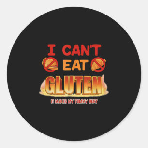 Adesivo Eu não posso comer Gluten Engraçado, Gen sem hinge