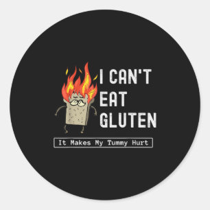 Adesivo Eu não posso comer Gluten Isso faz meu Tummy machu