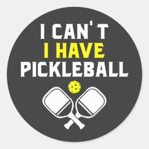 Adesivo Eu não posso comer picleball, Pickleball Lover