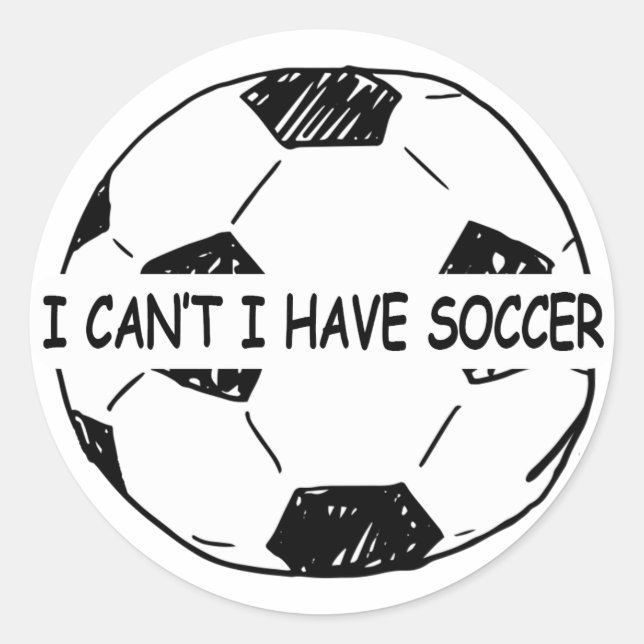 Adesivo Eu Não Posso Eu Tenho Futebol (Frente)