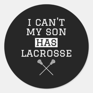 Adesivo Eu não posso meu filho ter Lacrosse para camiseta