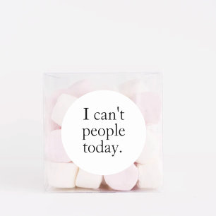 Adesivo Eu não posso Pessoas hoje, uma citação negra simpl