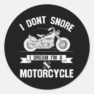 Adesivo Eu não ronco sonho eu sou um presente de motocicle