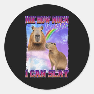 Adesivo Eu Não Sei Quanto Tempo Eu Posso Jogar Capybara
