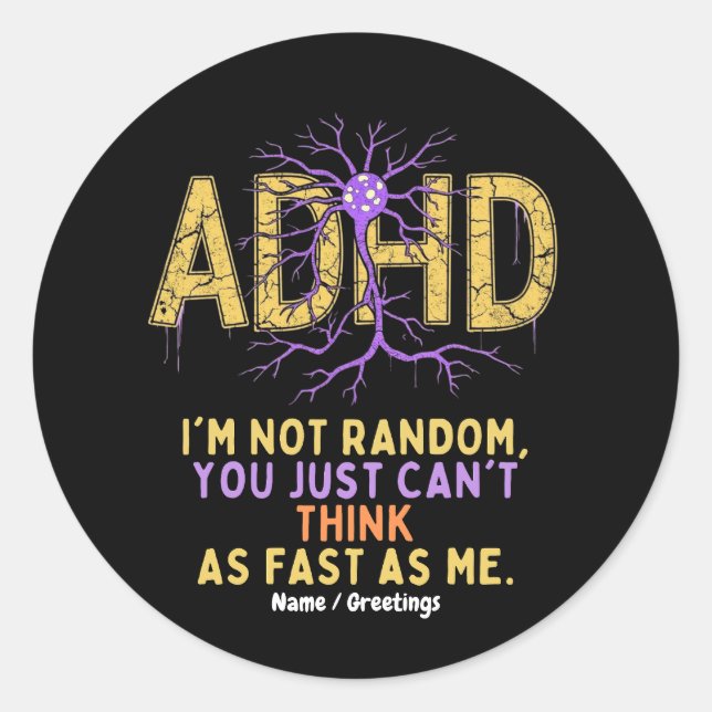 Adesivo Eu não sou aleatoriamente engraçado Eu tenho Dom L (Frente)